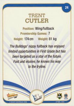 2006 Select Invincible #24 Trent Cutler Back